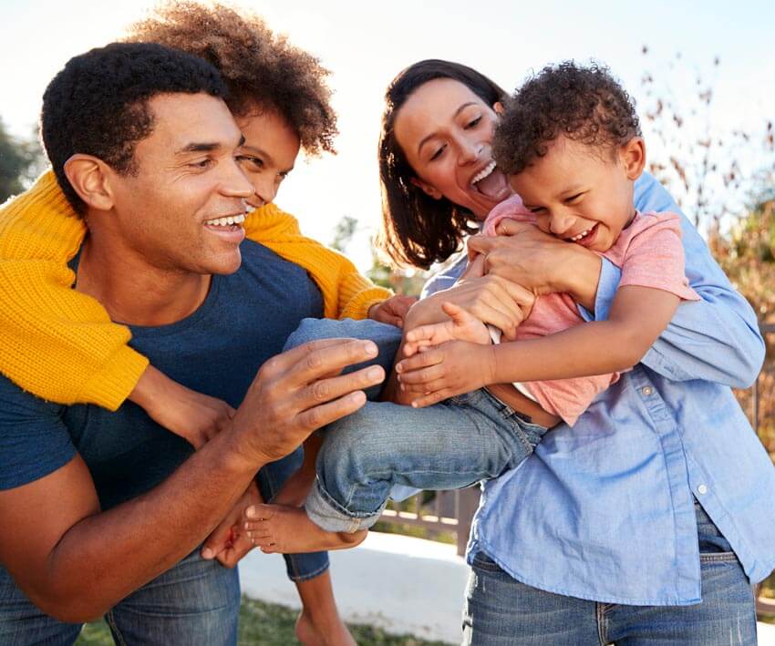 Happy family receiving support through 180 Community Wellness Centers in North Las Vegas